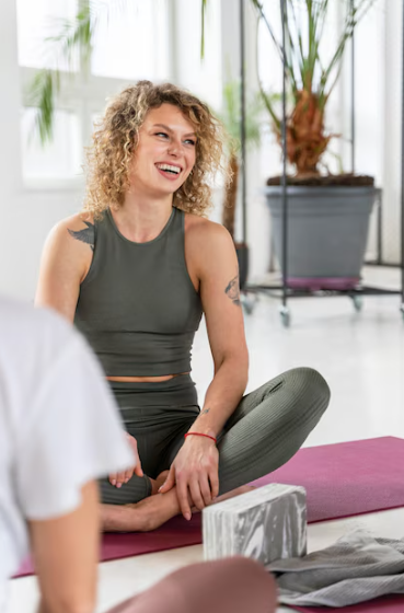 Yogi lengthening with deep flexibility-focused stretch sequence